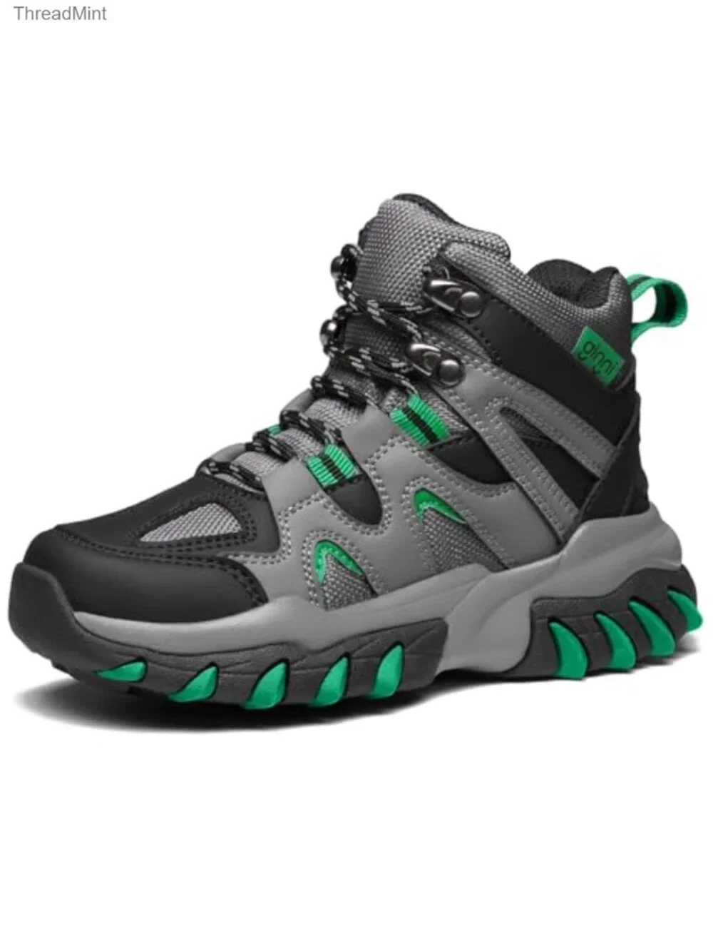 Kids Mid Top Hiking Boots Water Resistant Outdoor Adventure Shoes